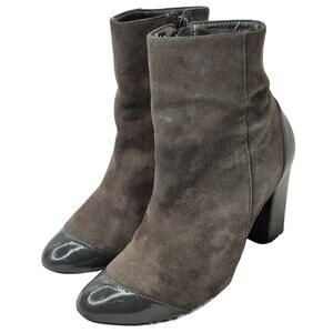 Vintage grey Nine West cap Toe Booties Sz 6.5